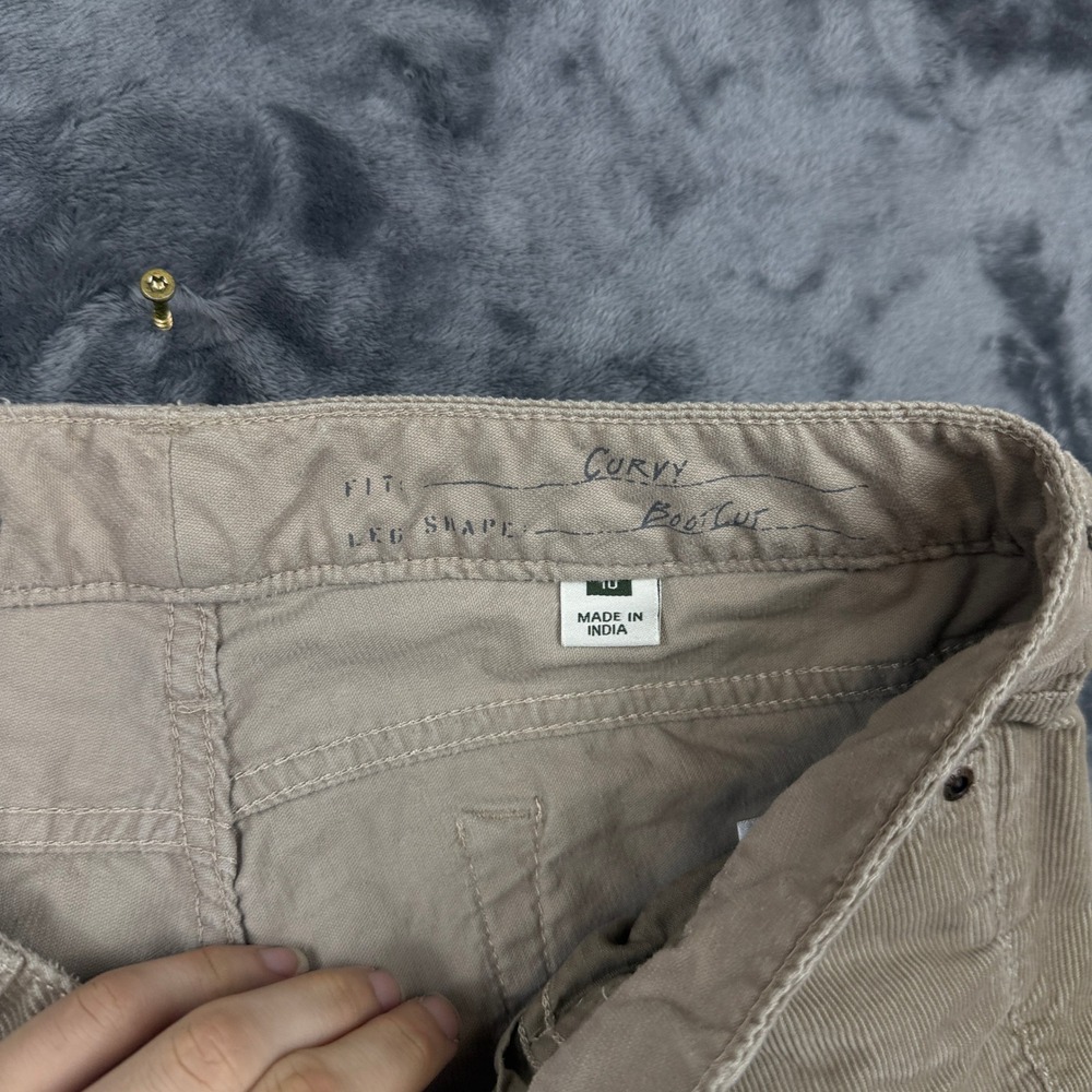 Eddie Bauer Corduroy Pants Womens 10 Tan Curvy Bootcut Stretch Khaki - Picture 6 of 9